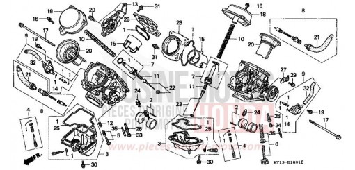 CARBURATEUR (PIECES CONSTITUTIVES) XRV750S de 1995